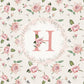 Vintage Roses Monogrammed Blanket for Girl