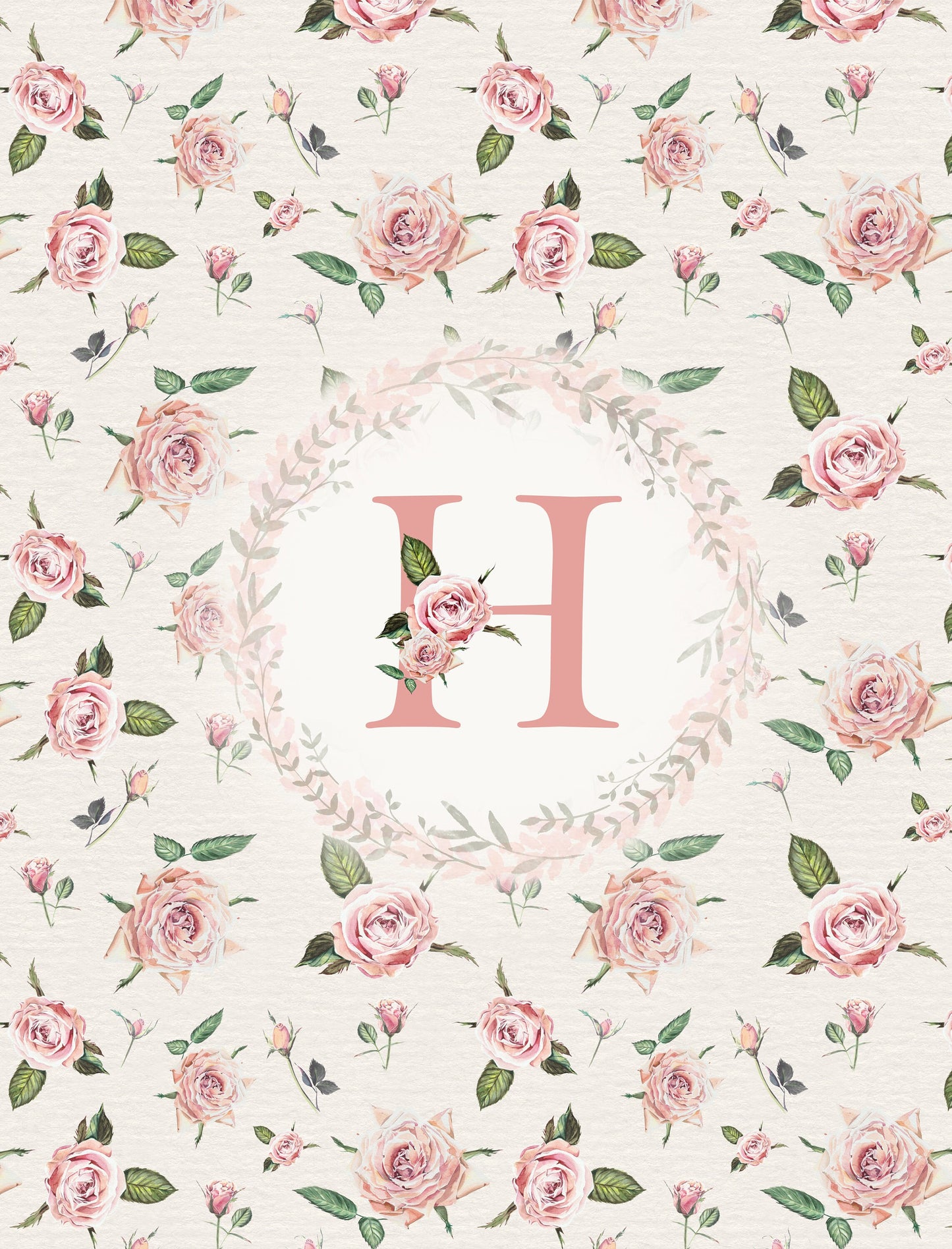 Vintage Roses Monogrammed Blanket for Girl