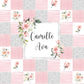 Roses Garden Patchwork Inspired Personalized Blanket for Girl