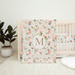 Sunny Coral Monogrammed Blanket for Girl