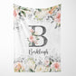 Garden Roses Personalized Blanket for Girl