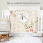 Roses Garden Cream Monogrammed Blanket for Girl