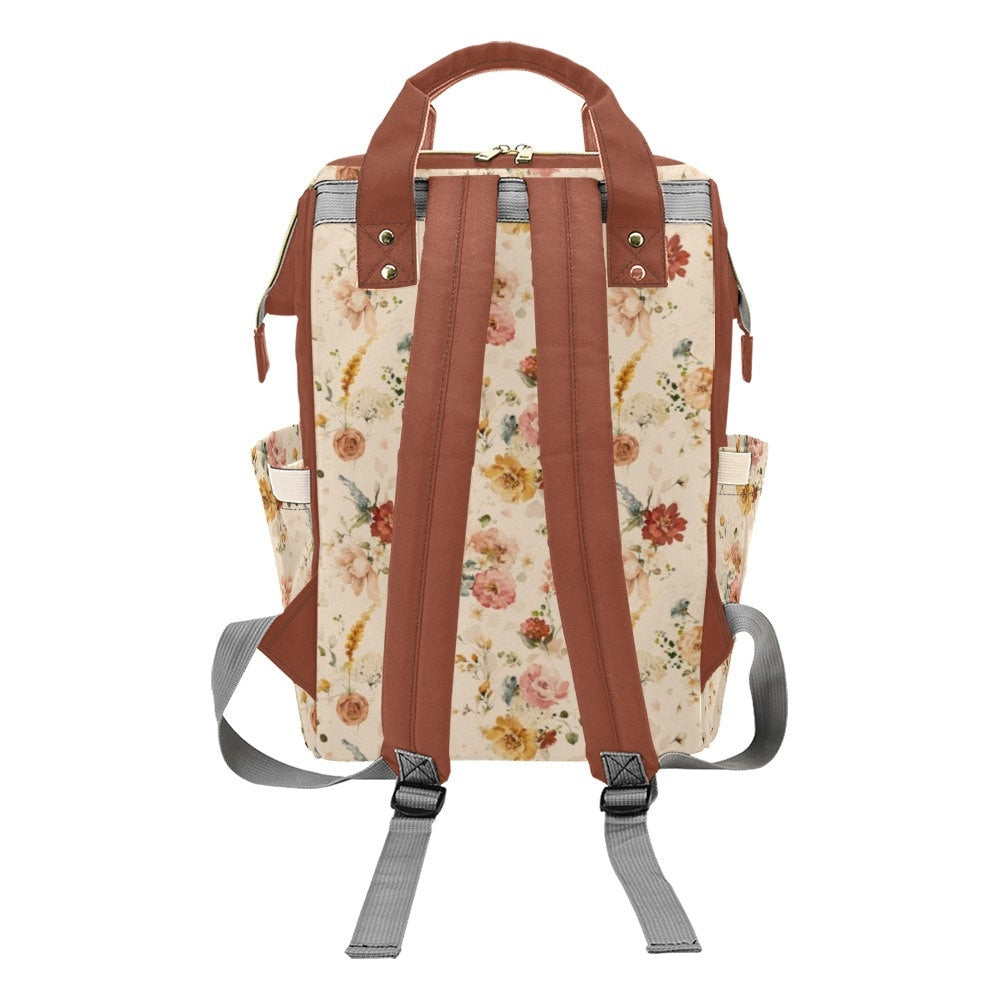Rust Garden Personalized Diaper Bag