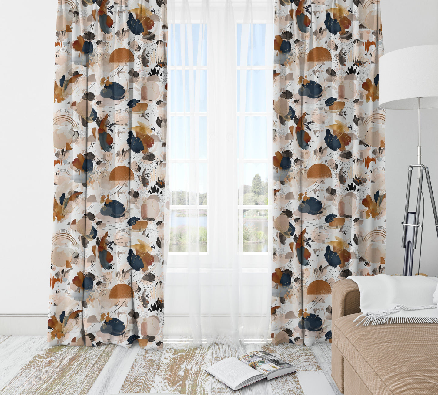 Abstract Pattern Blackout Curtains