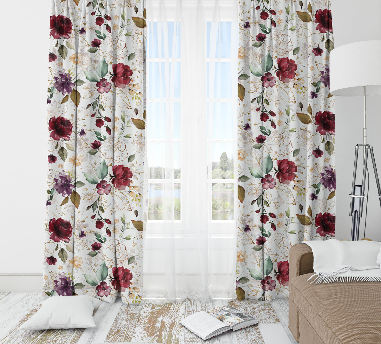 Burgundy Blackout Curtains