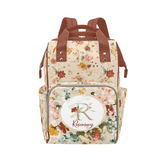 Rust Garden Personalized Diaper Bag