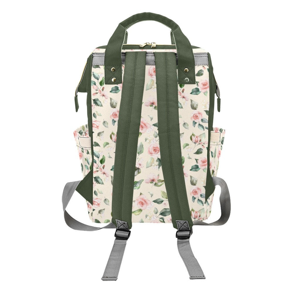 Roses Garden Personalized Diaper Bag