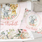 Roses Garden with Safari Animals Personalized Blanket for Girl