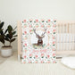 Blush Florals with Deer Personalized Blanket for Girl