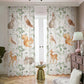 Greenery with Woodland Animals Blackout Curtains