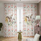 Blush Florals with Farm Animals Blackout Curtains