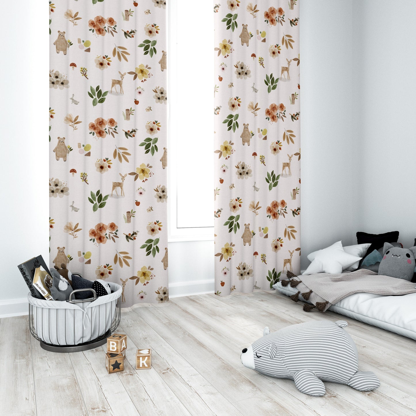 Woodland Neutral Blackout Curtains