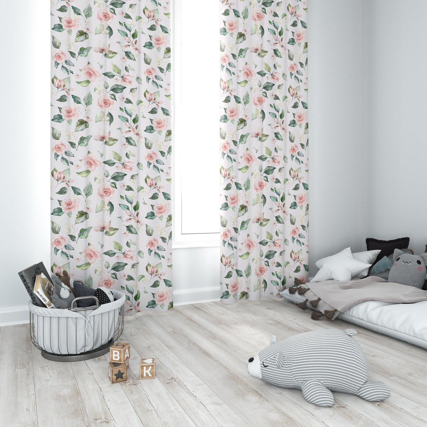 Roses Garden Patterned Blackout Curtains