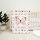 Blush Florals with Butterfly Personalized Blanket for Girl