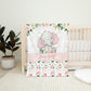 Blush Florals with Happy Elephant Personalized Blanket for Girl