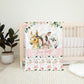 Blush Florals with Farm Animals Personalized Blanket for Girl