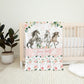 Blush Florals with Horses Personalized Blanket for Girl