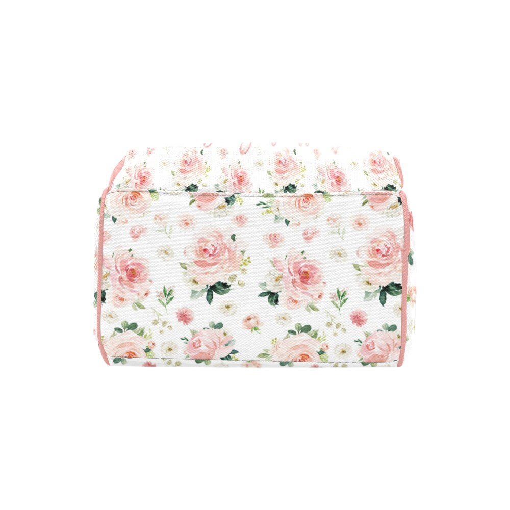 Blush Florals with Castle Personalized Diaper Bag