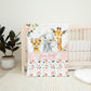 Blush Florals with Safari Animals Personalized Blanket for Girl