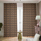 Vintage Charm Dark Brown Blackout Curtains