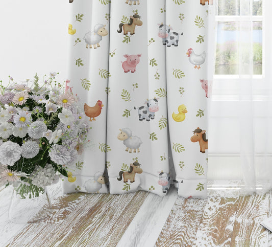 Farm Animals Blackout Curtains