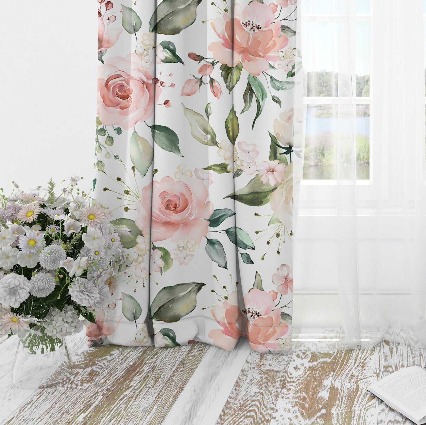 Roses Garden Blackout Curtains