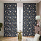 Navy Blue with White Flowers Blackout Curtains