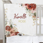 Brown Flowers Personalized Blanket for Girl