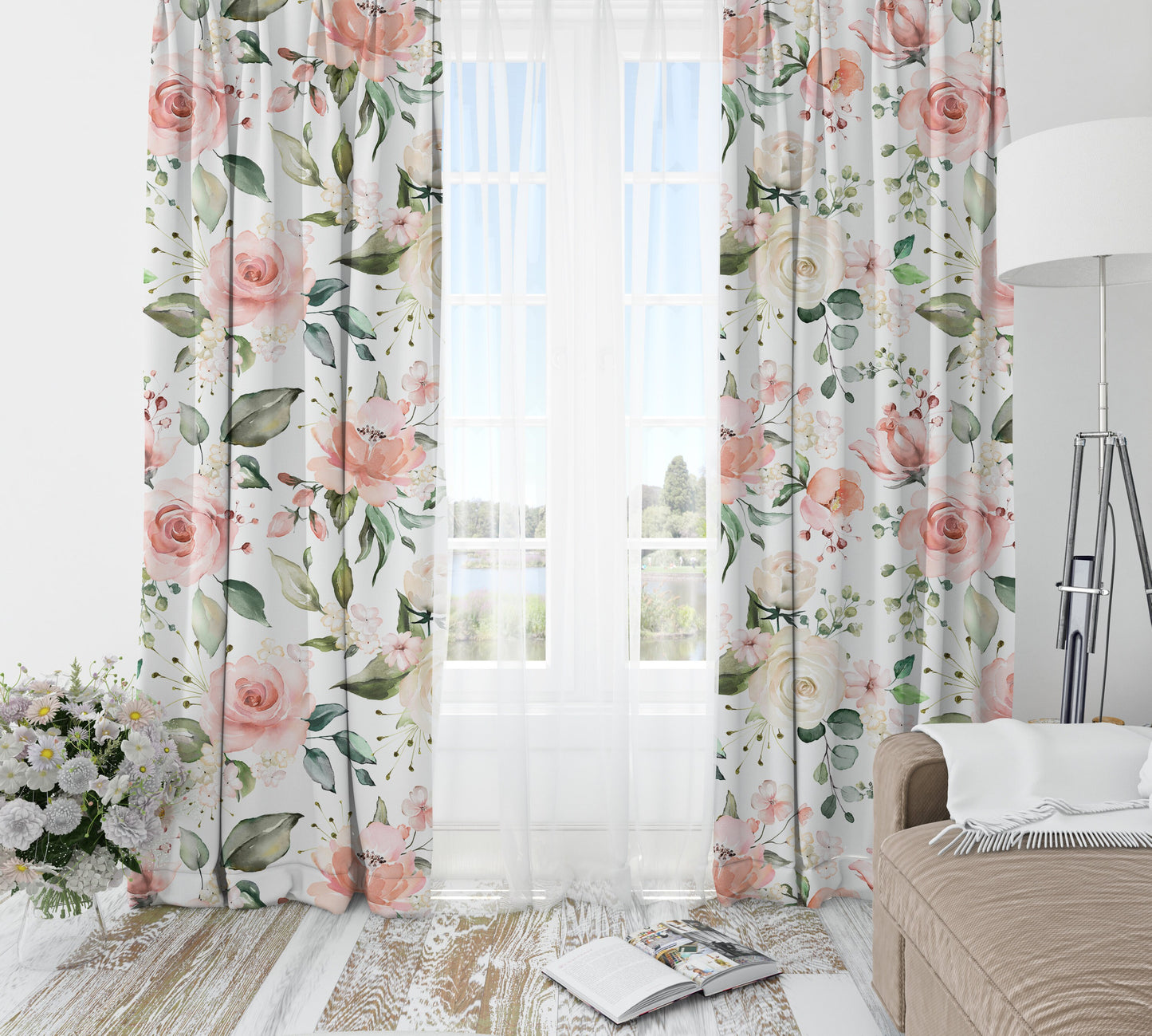 Roses Garden Blackout Curtains