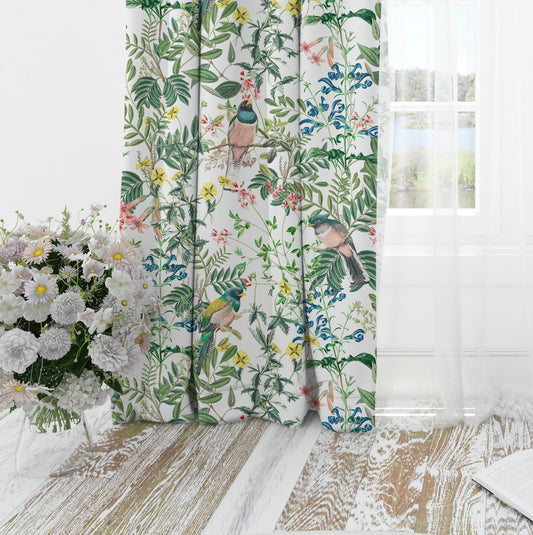 Chirping Birds Blackout Curtains