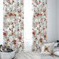 Brown Flowers Blackout Curtains