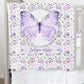 Purple Florals with Butterfly Personalized Blanket for Girl