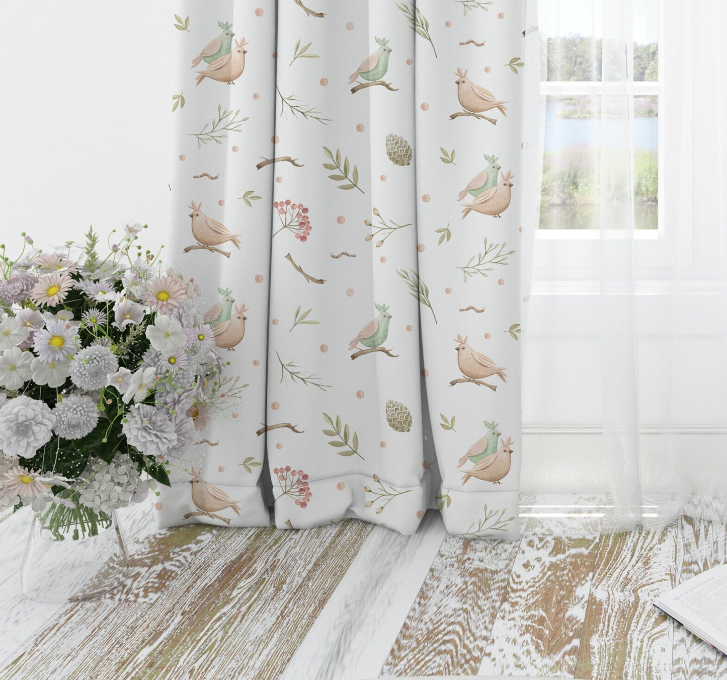 Birds Blackout Curtains