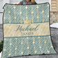 Royal Green Personalized Quilted Bedspread Set