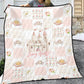 Blush Florals Royal Patchwork Personalized Quilted Bedspread Set