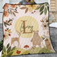 Brown Woodland Personalized Quilted Bedspread Set