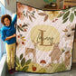 Brown Woodland Personalized Quilted Bedspread Set