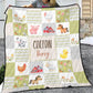 Farm Animals Patchwork Personalized Quilted Bedspread Set