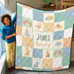 Happy Dinos Personalized Quilted Bedspread Set