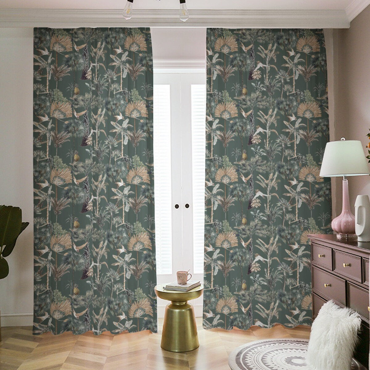 Tropical Patterned Blackout Curtains