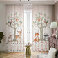 Blush Florals with Woodland Animals Blackout Curtains