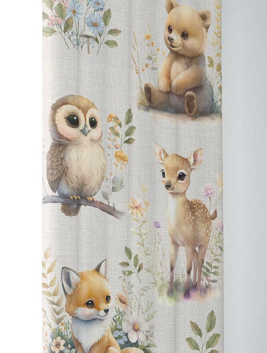 Cute Baby Animals Blackout Curtains