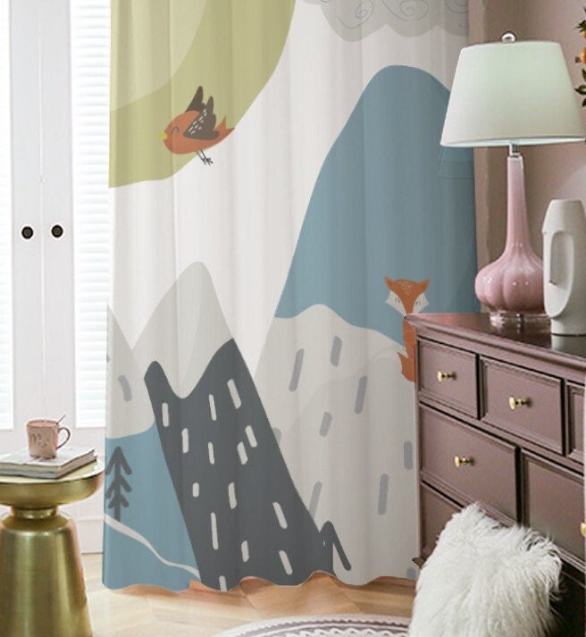 Mountains Scene Blackout Curtains