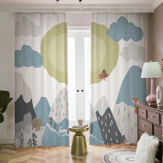 Mountains Scene Blackout Curtains