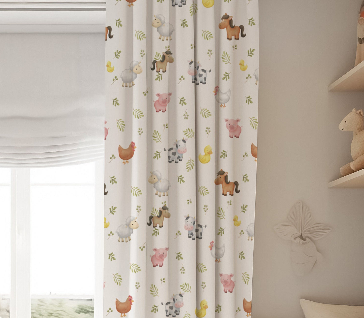 Farm Animals Blackout Curtains