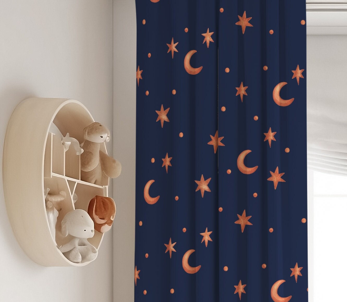 Stars and Moons Blackout Curtains