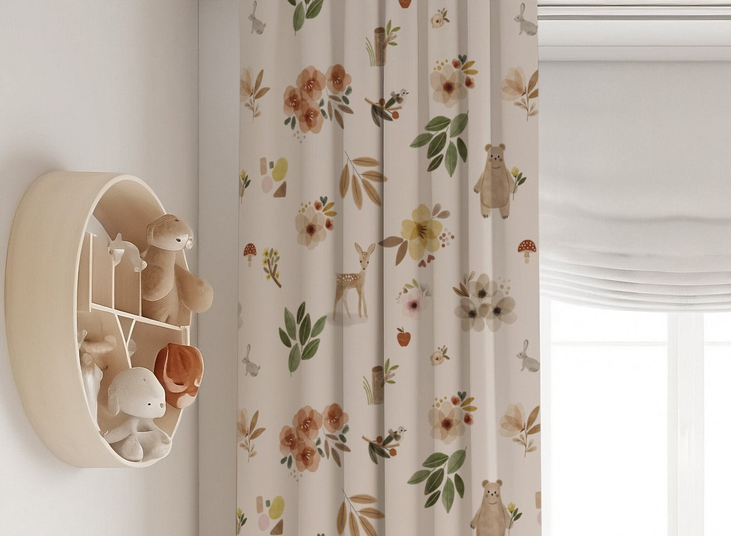 Woodland Neutral Blackout Curtains