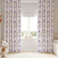 Purple Florals Blackout Curtains