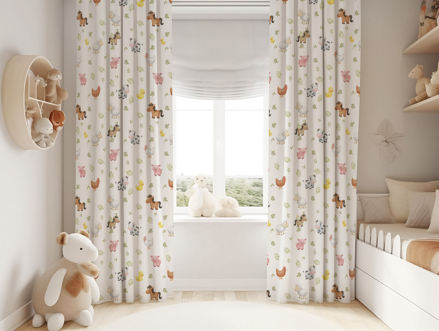 Farm Animals Blackout Curtains