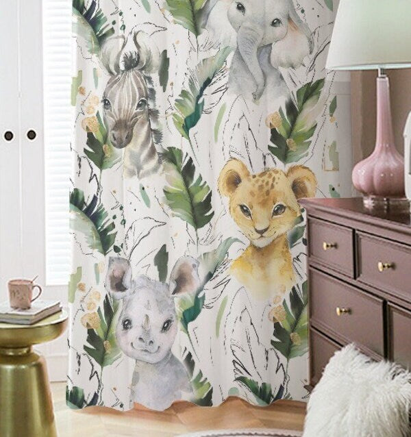 Tropical with Animals Blackout Curtains